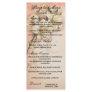 lily flowers art  design on peach wedding rack card template