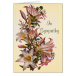 Lily Flowers Sympathy Card