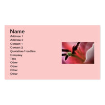 Lily Macro Photo Fractal Business Card
