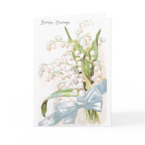 Lily of the Valley Birthday Greeting Card