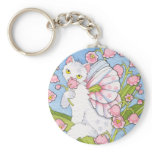 Lily of the valley catterfly keychain