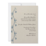 Lily of the Valley on Ecru Linen Invitation
