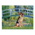 Lily Pond Bridge - German Shepherd 1 Post Card