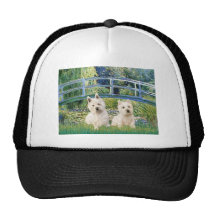 Lily Pond Bridge - Westies (two) Hats