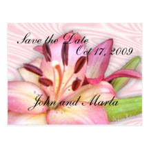 Lily-Save the Date, customise Postcard