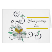 Lily & Scroll Greeting Card
