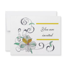 Lily & Scroll Invitation