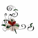 Lily Scroll Red Sculpture photo sculptures