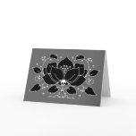 Lily Skull Motif Greeting Cards