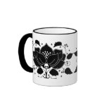 Lily Skull Motif Coffee Mugs