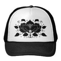 Lily Skull Motif Trucker Hat