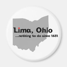 Lima, Ohio Refrigerator Magnet