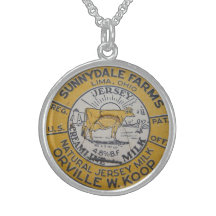 Lima Ohio Sunnydale Milk Cap Vintage Jewellery Cha Sterling Silver Necklace