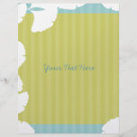 Lime and Aqua Blue White Gingko Leaves Flyer
