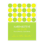 Lime and Yellow Save the Dates postcards