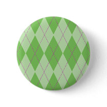 Lime Argyle Button