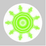 Lime Burst. Fractal Art. Lime green, white. Custom photo sculptures