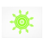 Lime Burst Fractal. Green and white. Invite