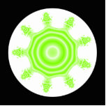 Lime Burst Fractal. Green, black & white. Custom photo sculptures