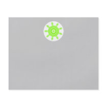 Lime Burst Fractal. Green, grey and white. Full Color Flyer