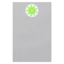 Lime Burst Fractal. Green, grey and white. Personalized Flyer