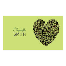 Lime Foodies Food Lovers Custom Business Card