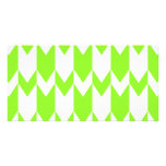Lime Green and White Chevron Pattern. Photo Card