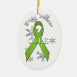 Lime Green Awareness Christmas Cure Ornament