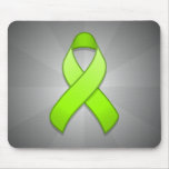 Lime Green Awareness Ribbon Mousepad