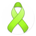 Lime Green Awareness Ribbon Round Sticker