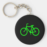 Lime Green Bike Keychain