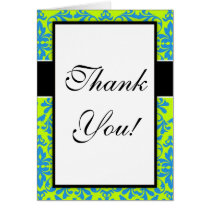 lime green bright blue bird damask pattern designs cards