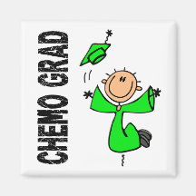 Lime Green CHEMO GRAD 1 (Non-Hodgkins Lymphoma) Fridge Magnets