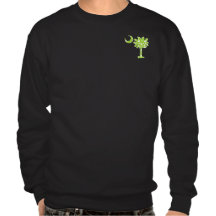 Lime Green Dots Pocket Palmetto Pullover Sweatshirts