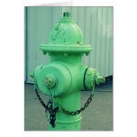 Lime Green Fire Hydrant cards
