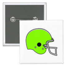 Lime Green Football Helmet Buttons