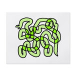 Lime Green Glass Snake. Vector Art. Custom flyers