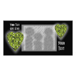 Lime Green Heart. Patterned Heart Design. Picture Card