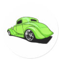 Lime Green Hot Rod stickers