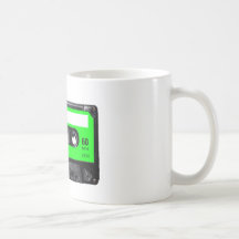 Lime Green Label Cassette Coffee Mugs