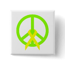 Lime Green Peace & Ribbon