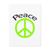 Lime Green Peace & Word