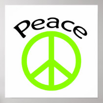 Lime Green Peace & Word