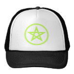 Lime Green Pentacle Pentagram Hat