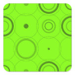 Lime, Green Retro Abstract Art Stickers