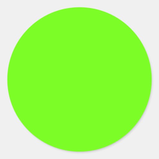 Lime Green Round Sticker Zazzle