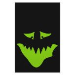 Lime Green Scary Face. Monster Evil Grin. Custom flyers