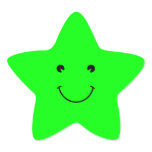 Lime Green Smile Sticker