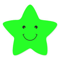 Lime Green Smile stickers