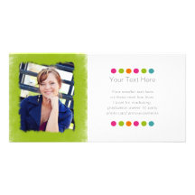 Lime Green Sponge Photo Frame Photo Cards